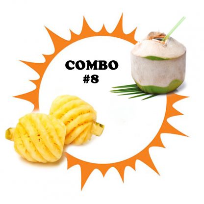 Combo #8 ~ Thai Mini Pineapple (1 pack of 3) + Thai Fresh Coconut (2 pcs)