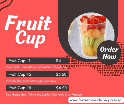Fruit Cup #1 ~ Honey Pineapple + Honeydew + Rock Melon + Strawberry (Egypt)