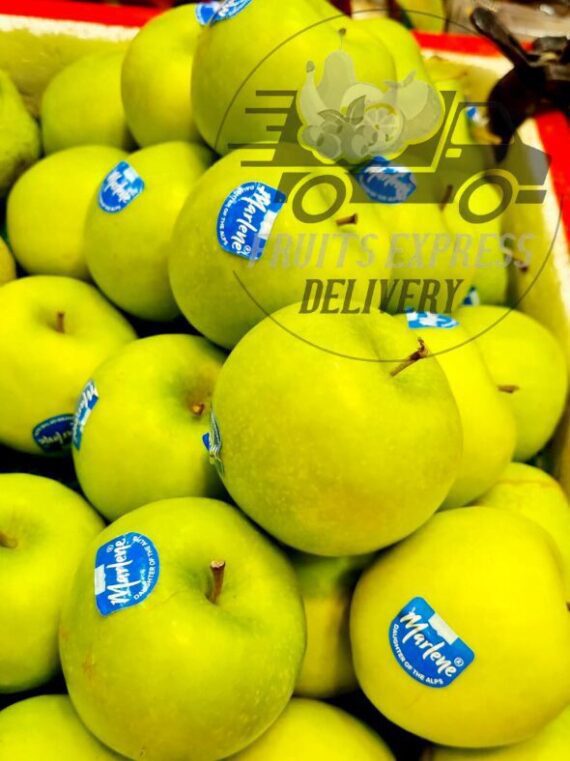 Green apple fruits delivery. Jpg